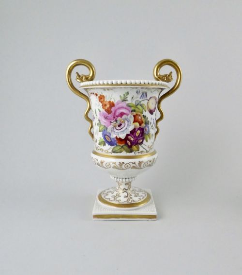 Fbb Worcester Porcelain Vase, C. 1810.