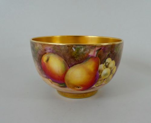 Royal Worcester Sugar Bowl, Signed R. Lewis