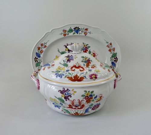 Doccia Porcelain Tureen, Cover and Stand, C. 1770.