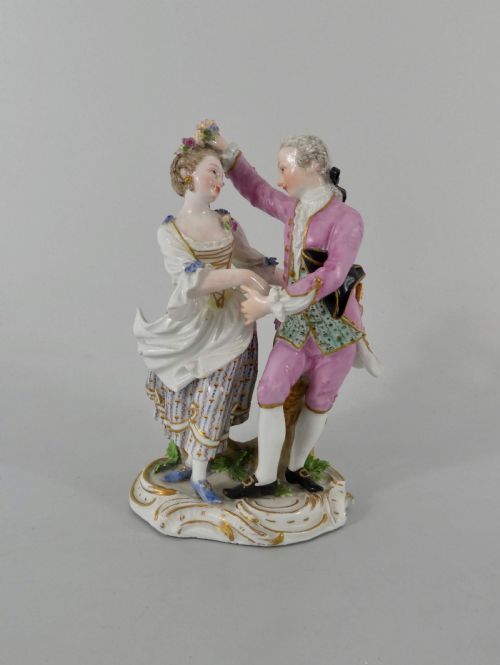 Meissen Porcelain Group. Dancers, C. 1780. Marcollini Period.