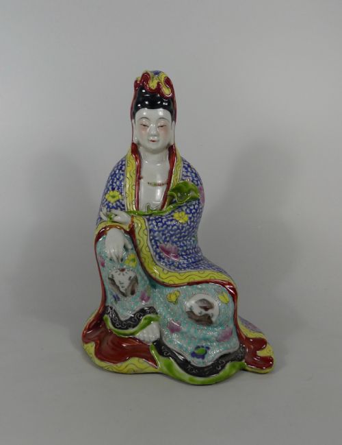 Chinese Porcelain Figure. Guanyin, C. 1920. Republic Period.