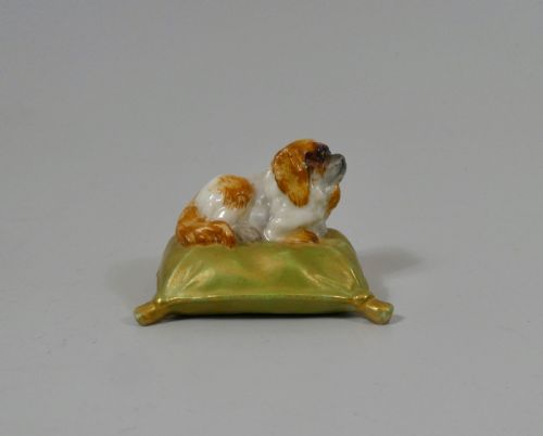 Royal Worcester King Charles Spaniel, Dated 1901.