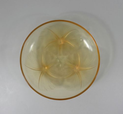 Lalique Amber Glass Bowl, ‘Volubilis’, C. 1920.