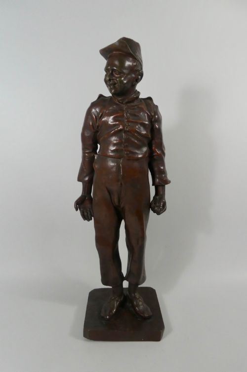 Léopold Eugène Kampf, Bronze Study of a Young Man, C. 1880.