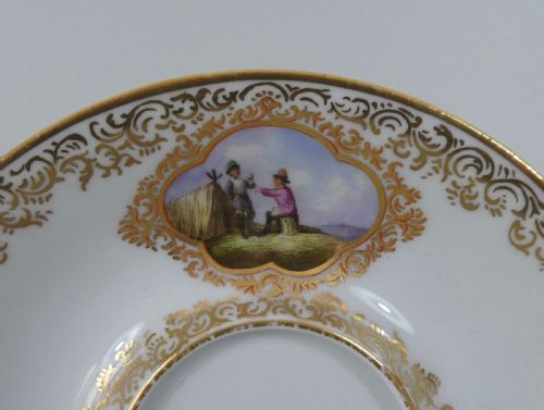 fig 1. Copenhagen porcelain cabinet cup & stand, c. 1870.