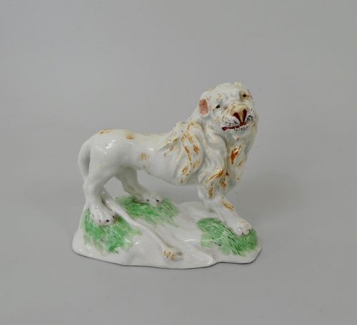 Rare Niderviller Faience Lion, C. 1780.