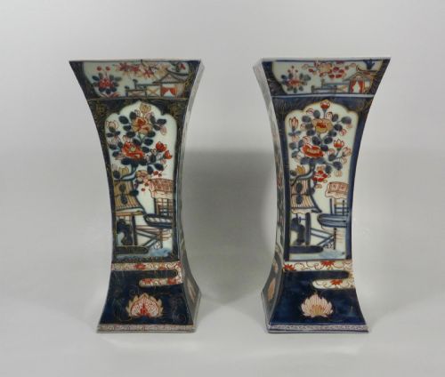 Pair French ‘Edo Imari’ Porcelain Vases, C. 1860.