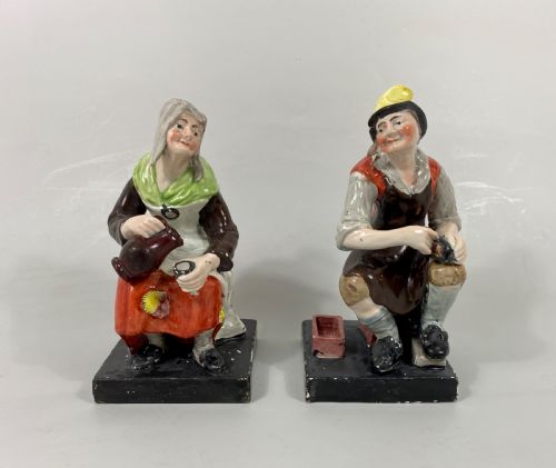Pair Enoch Wood Figures, Jobson & Nell. Staffordshire, C. 1820.
