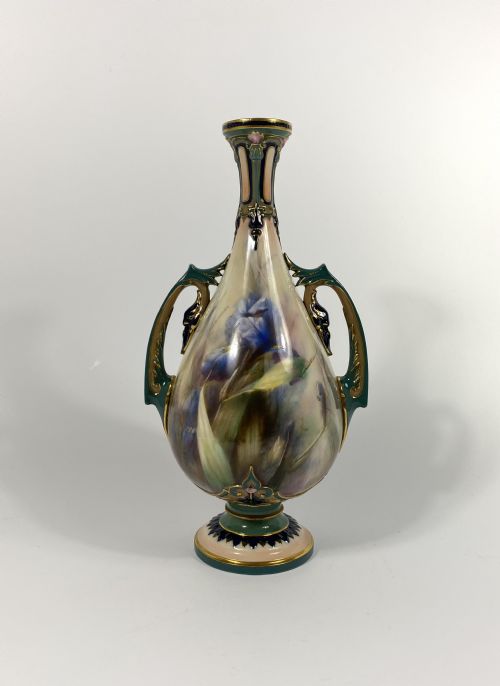 Hadley’s Worcester Porcelain Vase, C. 1900.