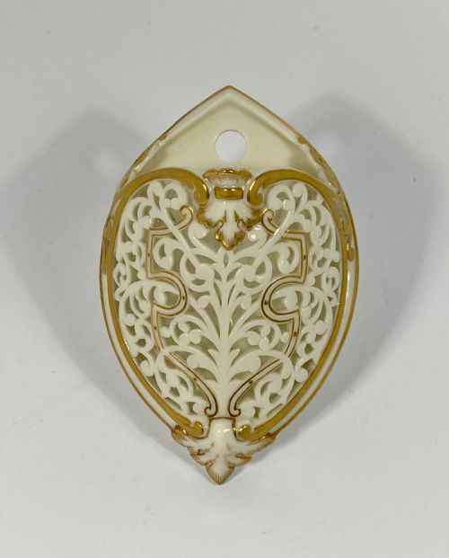 Graingers Worcester Reticulated Wall Pocket, C. 1890.