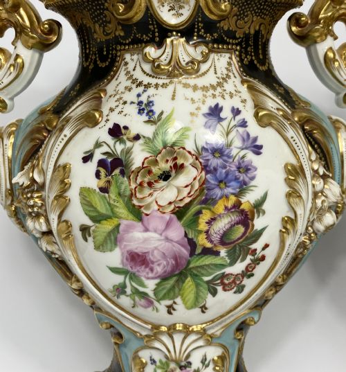 fig 1. Pair Jacob Petit porcelain vases, c. 1840.
