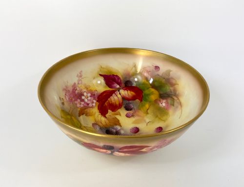 Royal Worcester Porcelain Bowl, Kitty Blake, Dated 1930.