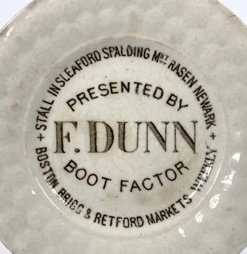 fig 1. English pottery advertising child’s plate, c.1840.