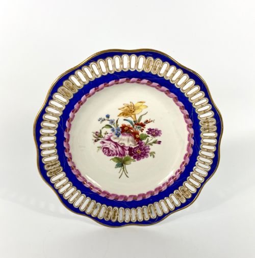 Meissen Porcelain Reticulated Plate, C. 1850.