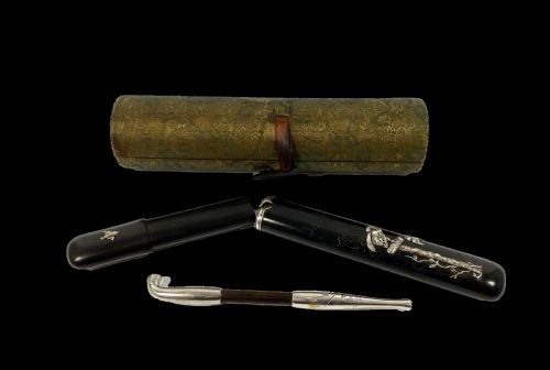 Japanese Kiseru, and Case, Isobe Shousei, Meiji Period.