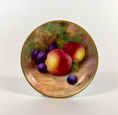 Royal Worcester Porcelain Pin Dish. Fruit. George Moseley, D. 1936.