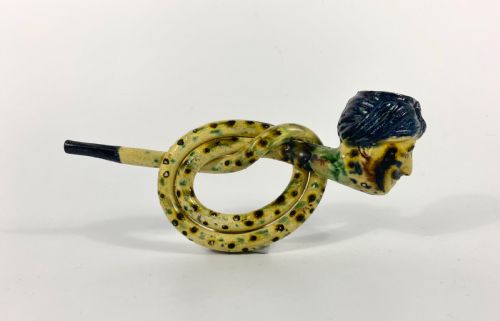 Scottish Pottery Turks Head Pipe, C. 1820.
