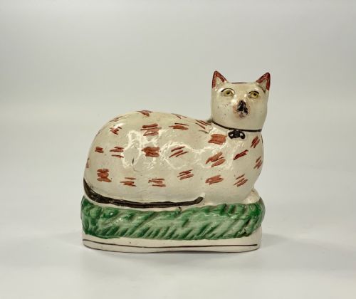 Staffordshire Pottery Cat, C. 1860