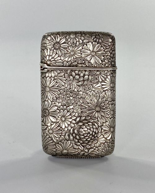 Japanese Silver Vesta, C. 1890. Meiji Period.