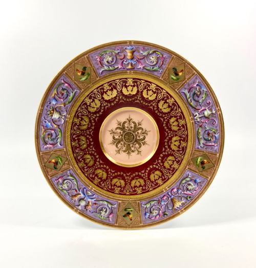 Vienna Porcelain Stand. Neo Classical, Dated (17)98.