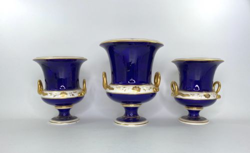 fig 1. Derby porcelain garniture. Bloor Period, c. 1830.