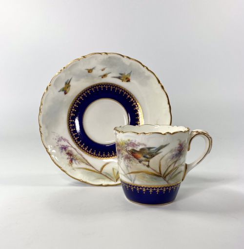 Royal China Works Worcester Cup and Saucer, Dated 1902.