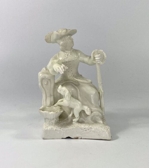 Rare Bow Porcelain Huntress, C. 1750.