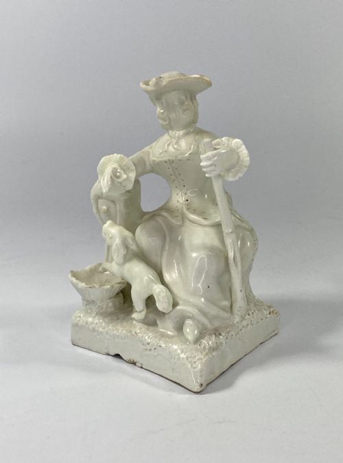 fig 1. Rare Bow porcelain Huntress, c. 1750.