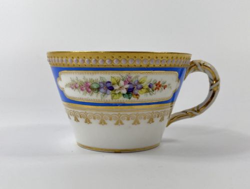 fig 1. Royal Worcester ‘Jewelled’ cup and saucer, dated 1876.