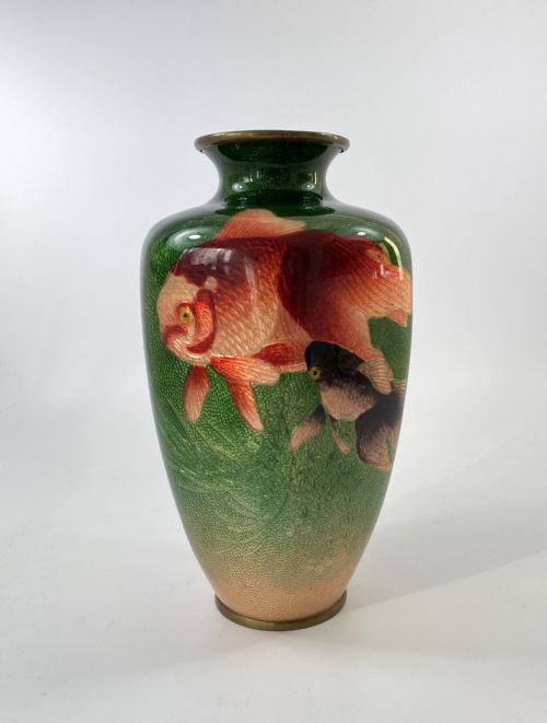 Japanese Cloisonne Vase. Ota Toshiro, Meiji Period.