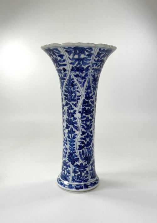 fig 1. Chinese porcelain ‘Trumpet’ vase. Kangxi Period.