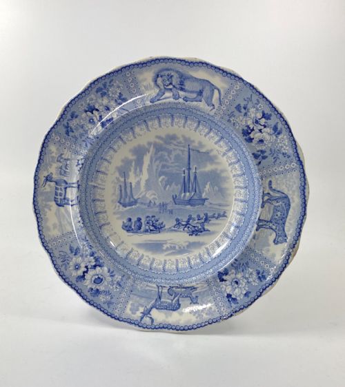 Staffordshire ‘Arctic Scenery Dish, C. 1835.