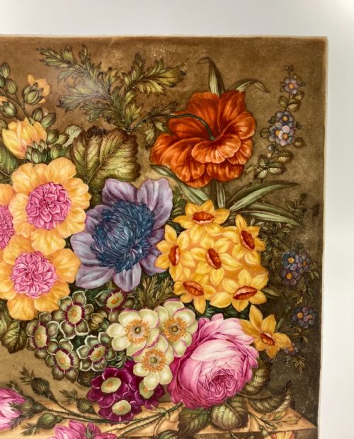 fig 1. Derby porcelain plaque. James Rouse Senior, dated 1885.