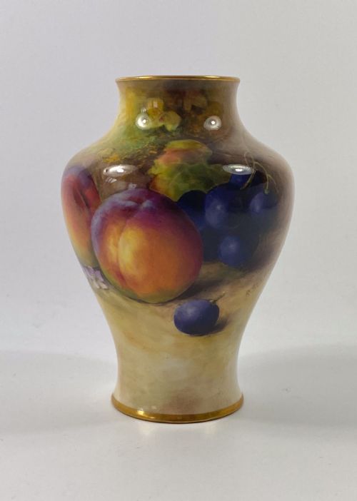 Royal Worcester Porcelain Vase. Richard Sebright, D. 1933.