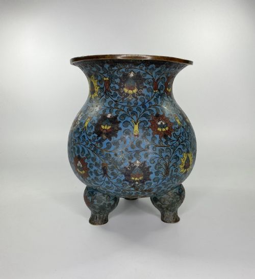 fig 1. Chinese cloisonne censer. 17th C. Ming Dynasty.