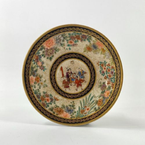 Satsuma Miniature Dish, Keizan. Meiji Period.
