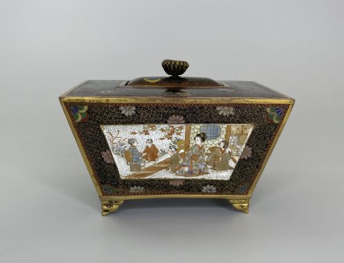 Japanese Cloisonné Koro & Cover. Meiji Period.