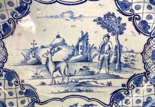 fig 1. Dutch Delft serving dish. Van Duyn Factory, c. 1765.