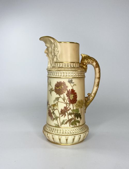 Royal Worcester ‘Mask’ Jug, Dated 1889.
