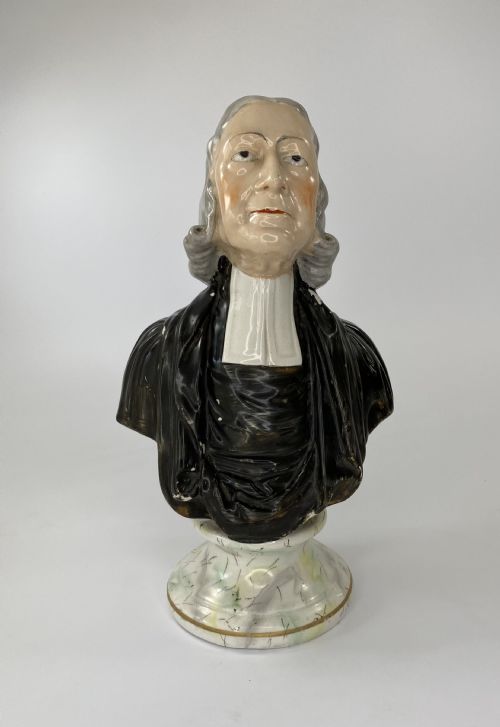 John Wesley Staffordshire Pottery Bust, C. 1860.