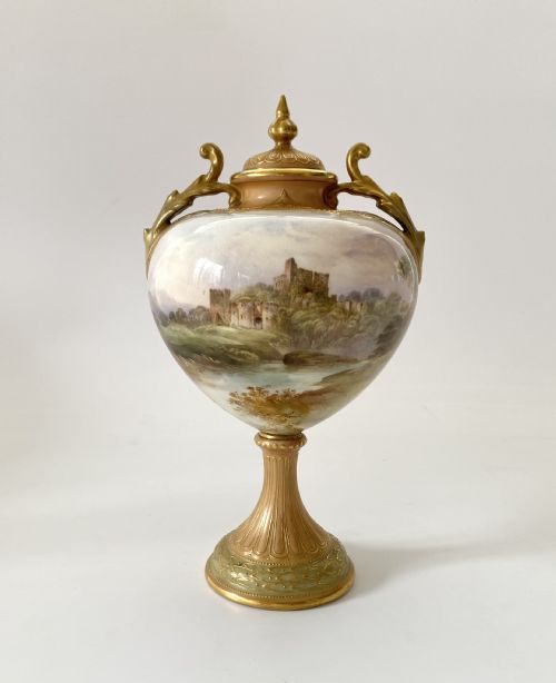 Royal Doulton Vase and Cover. J.h. Plant, C. 1900.