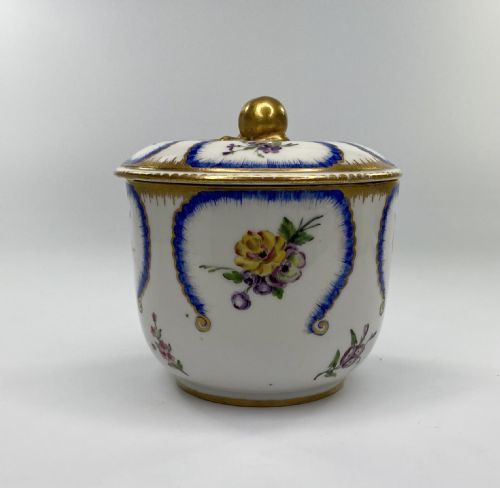 Sevres Porcelain Sucrier and Cover, Dated 1783.