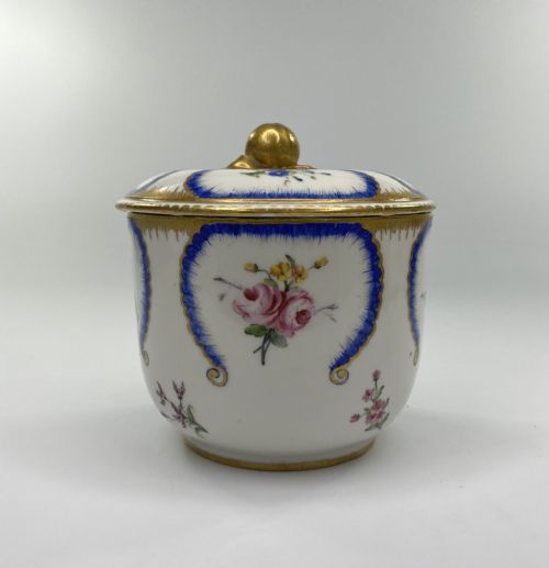 fig 1. Sevres porcelain sucrier and cover, dated 1783.