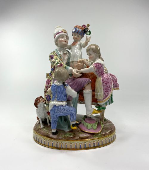 Meissen Porcelain Group, ‘The Good Father’, C. 1870.