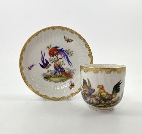 Kpm Berlin Cup and Saucer, C. 1870.