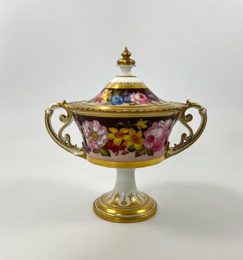 Royal Crown Derby Vase and Cover. Albert Gregory, D. 1900.