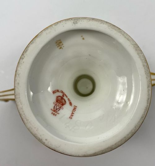 fig 1. Royal Crown Derby vase and cover. Albert Gregory, d. 1900.