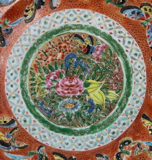 fig 1. Chinese porcelain dish. ‘Butterflies’, c. 1850. Qing Dynasty.