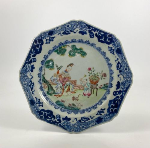 Chinese Porcelain Dish. Famille Rose, C. 1760. Qianlong Period.