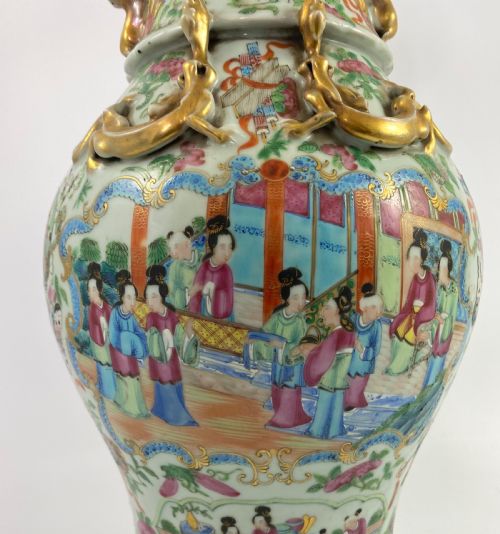 fig 1. Chinese porcelain vase. Cantonese enamels, c. 1880. Guangxu Period.
